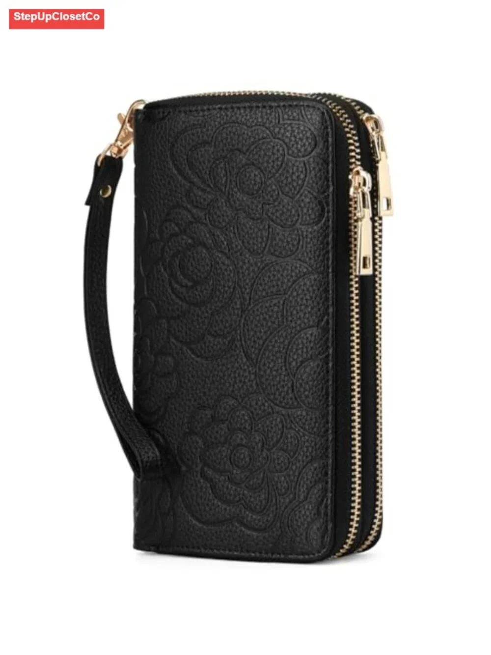 Women's Wristlet Wallet 2 Zip Around RFID Blocking Clutch Purse